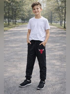 Boys 14/16 NBA Chicago Bulls Joggers with Drawstring Waist